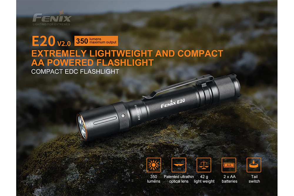 AA battery-powered flashlight from Fenix
