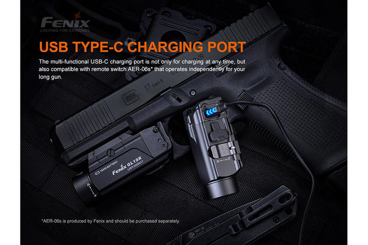 Fenix GL19R light being charged