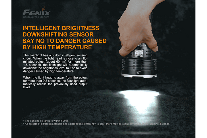 Proximity sensor feature in the Fenix LR50R Flashlight 