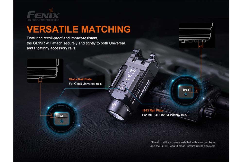 Fenix GL19R Rechargeable Tactical Light - 1200 Lumens
