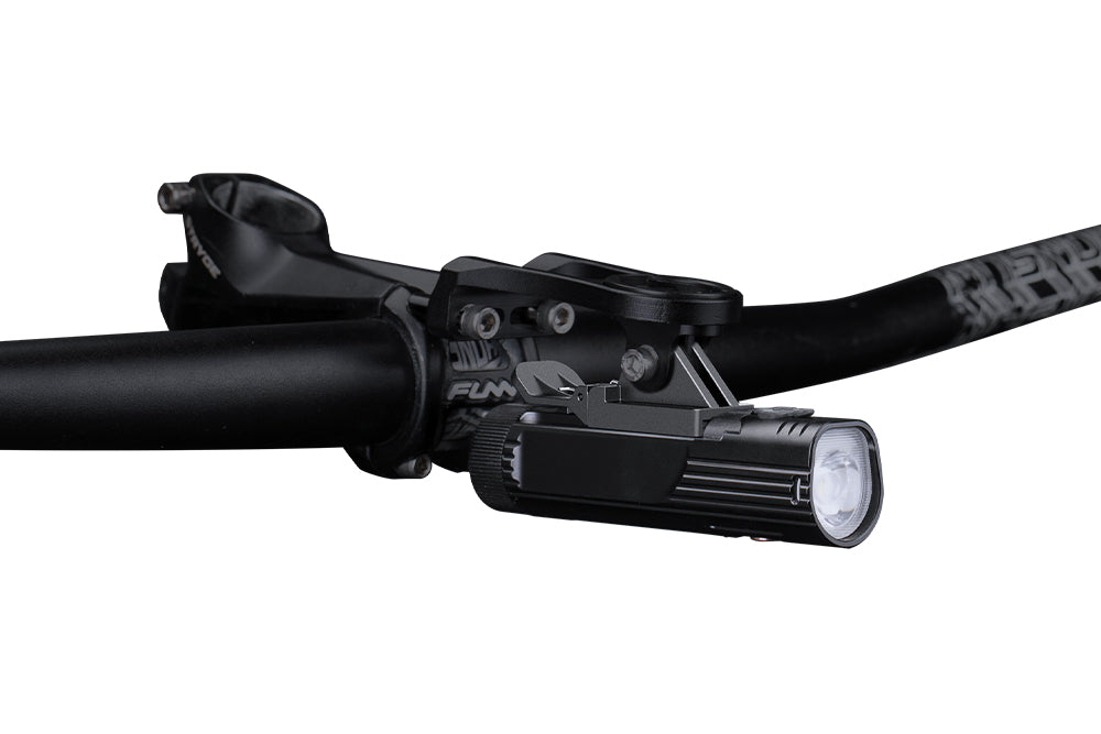 Fenix ALD-10 Bike Mount attached to handlebar on white background