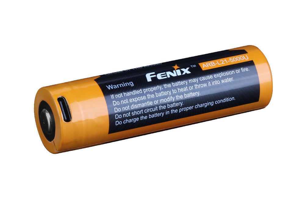 Fenix ARB-L21-5000U battery on white background showing charging port