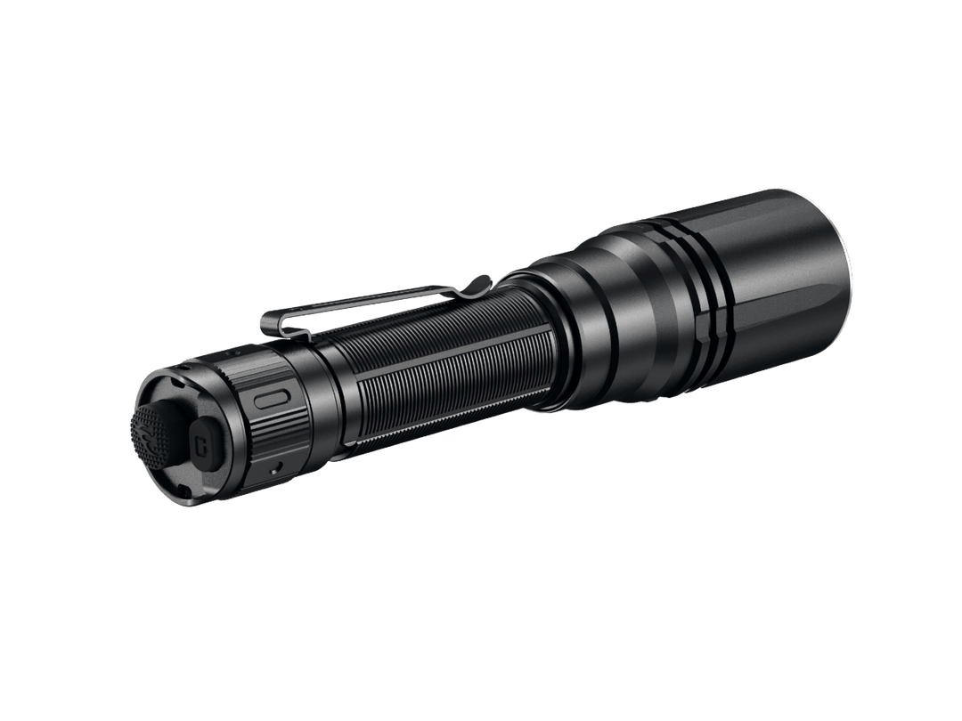 Fenix HT30R Flashlight as viewed from the back
