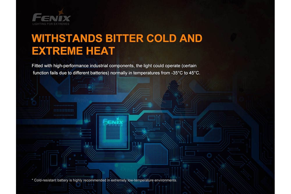 Fenix WF30RE internal chips are temperature resistant