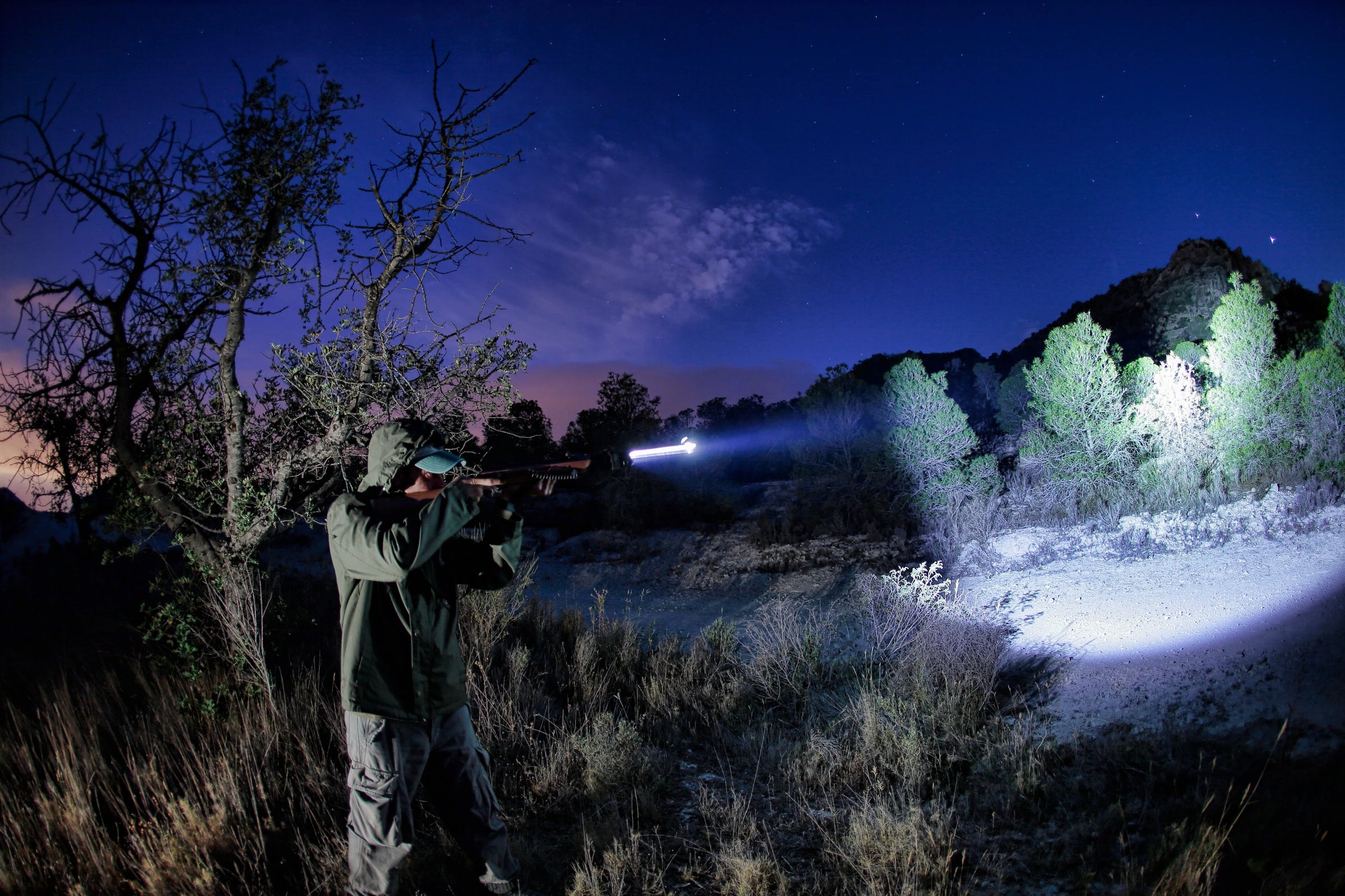 fenix flashlight on a hunting trip
