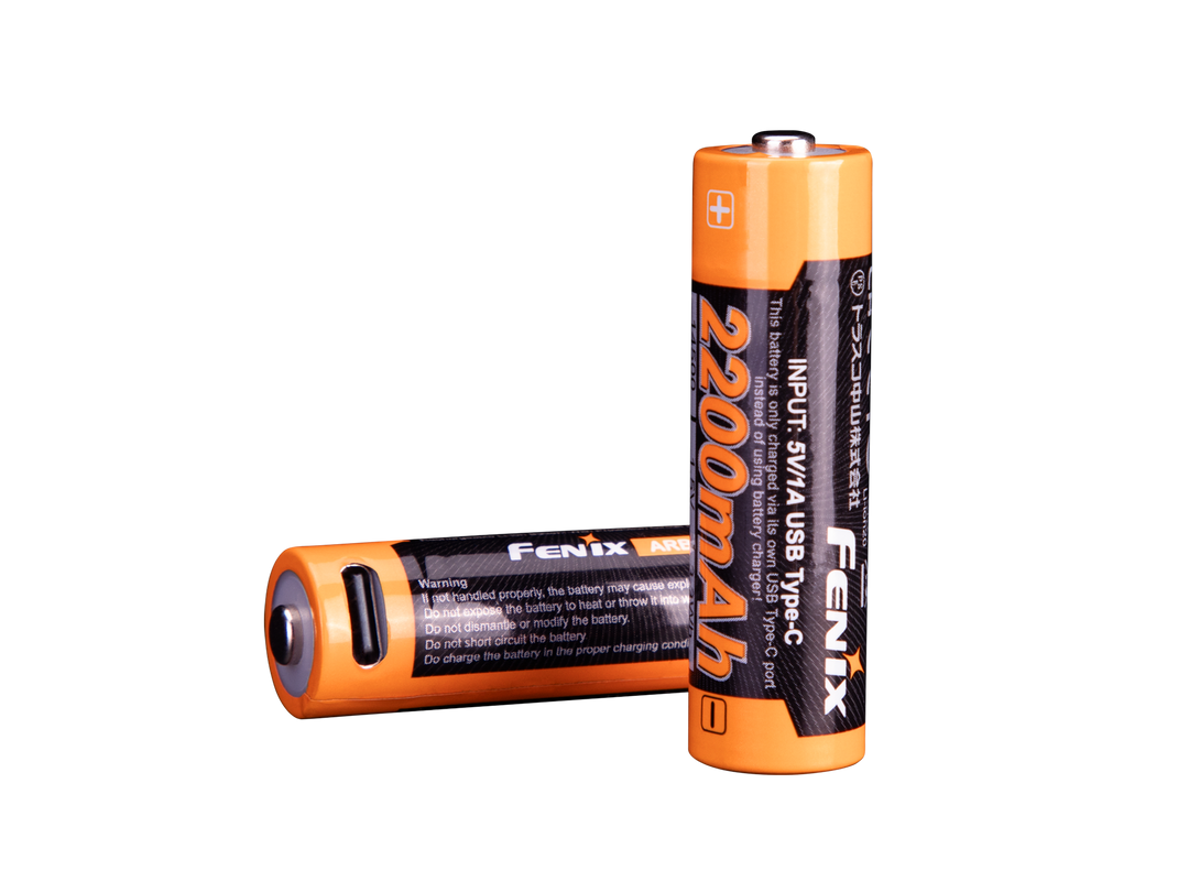 fenix flashlight aa batteries Fenix USB Rechargeable Li-ion AA Size Battery