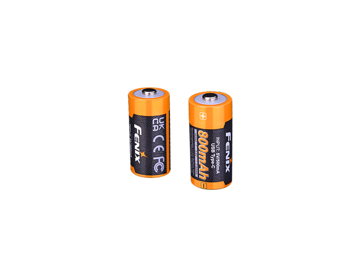 Fenix ARB-L16-800UP USB-C Rechargeable 16340 Battery