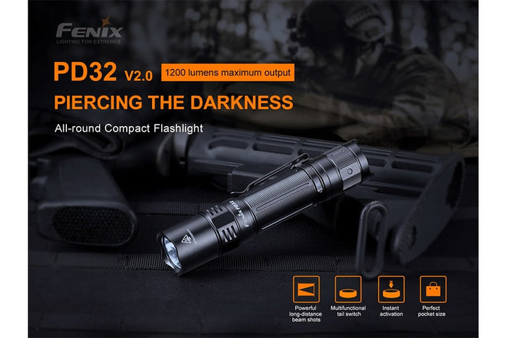 Fenix PD32 V2.0 LED Flashlight -- OPEN BOX