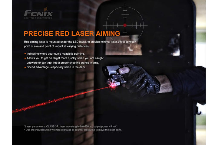 Fenix GL22 Tactical LED Light with Red Laser -- OPEN BOX