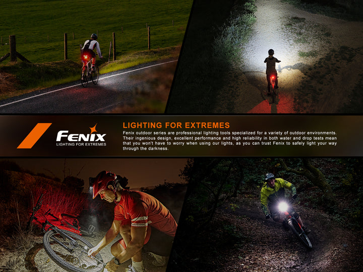 Fenix BC06R taillight in a variety of scenarios