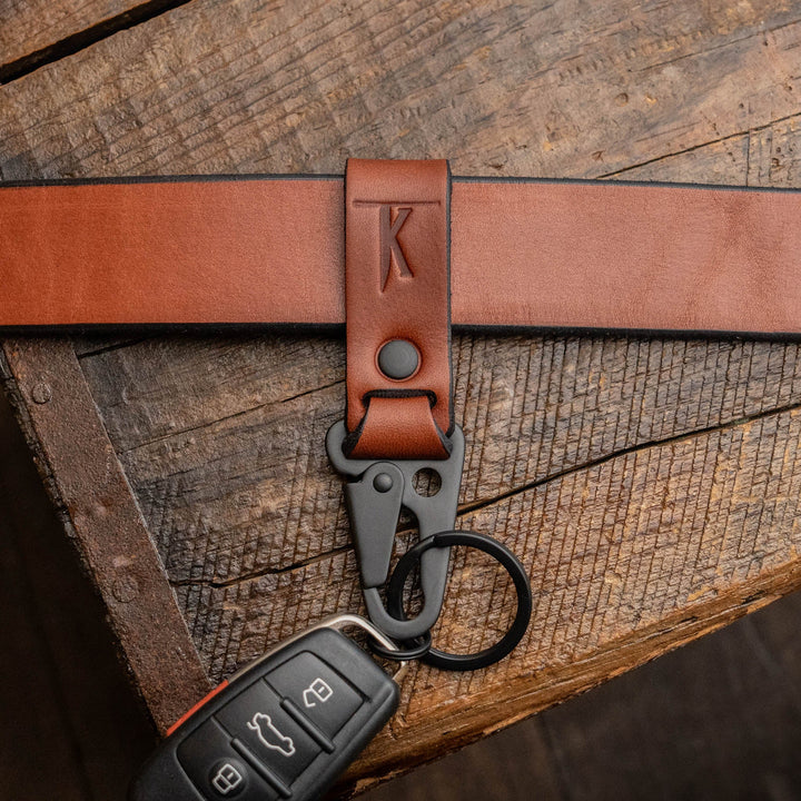 High Quality Handmade Leather Belt Key Loop