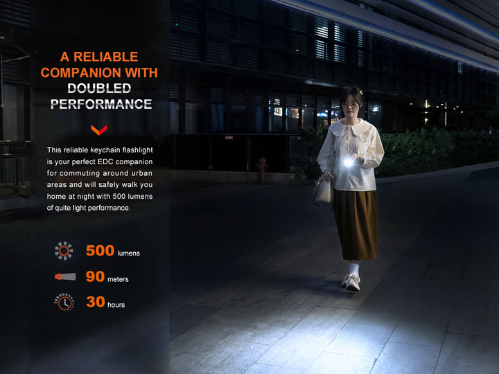 Fenix E03R V2 Keychain Flashlight -- OPEN BOX