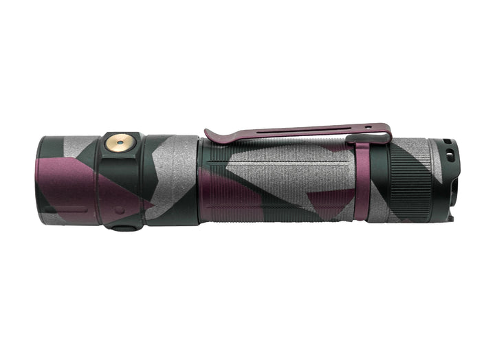 Fenix E35R Rechargeable LED Flashlight - Maroon Frag Cerakote Finish + FREE AOD-S V2 Diffuser