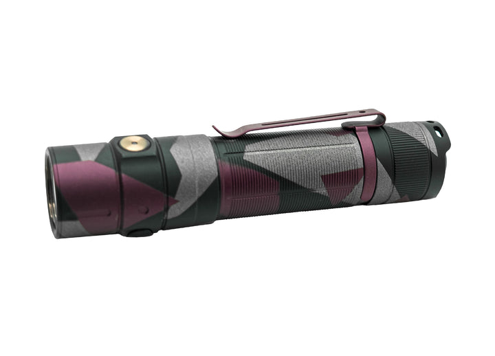 Fenix E35R Rechargeable LED Flashlight - Maroon Frag Cerakote Finish + FREE AOD-S V2 Diffuser