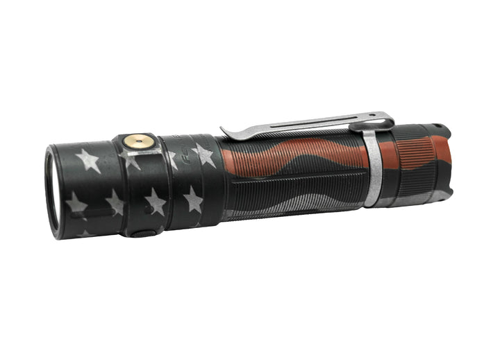 Fenix E35R Rechargeable LED Flashlight - Thin Red Line Cerakote Finish + FREE AOD-S V2 Diffuser