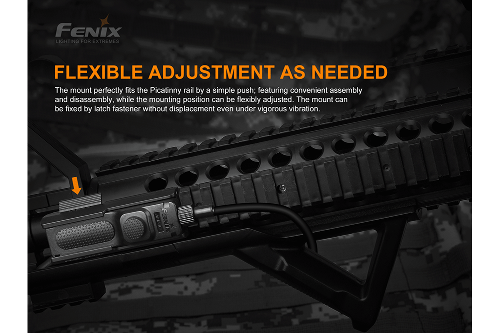 Fenix AER-03 V2 + ALG-05 Tactical Kit on weapon rail