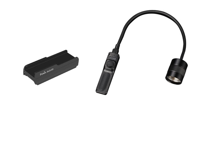 The image shows two components of the Fenix AER-03 V2.0 + ALG-05 Tactical Kit.