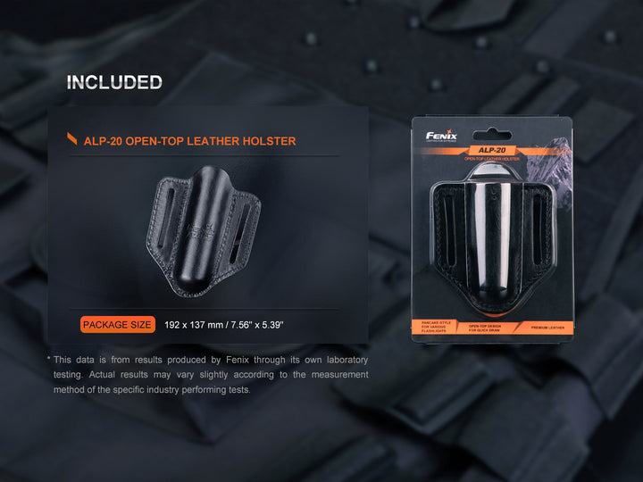 Fenix ALP-20 Flashlight Holster in package