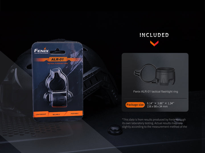 Fenix ALR-01 Tactical Flashlight Ring in packaging