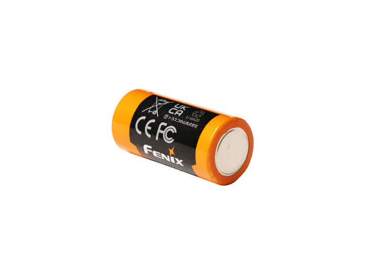 Fenix ARB-L18-1600 18350 rechargeable battery viewed from the bottom