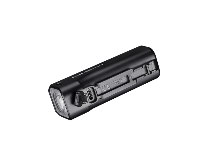 Fenix BC15R Bike Light as viewed from the bottom, showing charging port