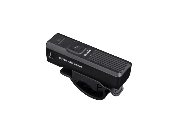 Fenix BC15R Bike Light as viewed from the upper left side
