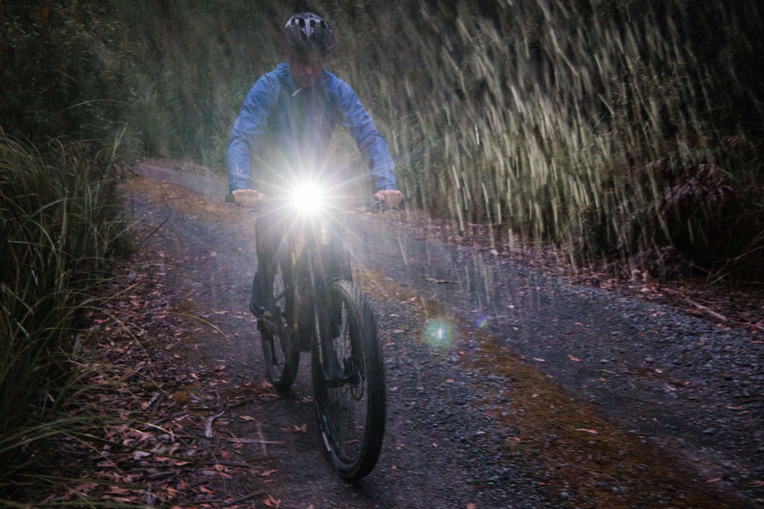 Fenix BC45R Mountain Biking Light used in the rain