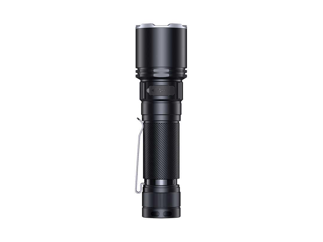Black Fenix C7 Pro Quick-Charging Work Flashlight on a black background