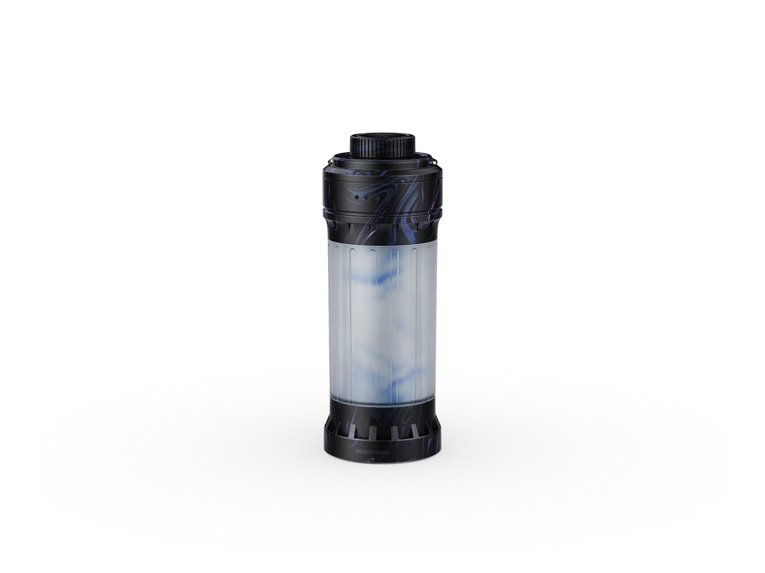 Fenix CL22R camping lantern in black as viewed from the front