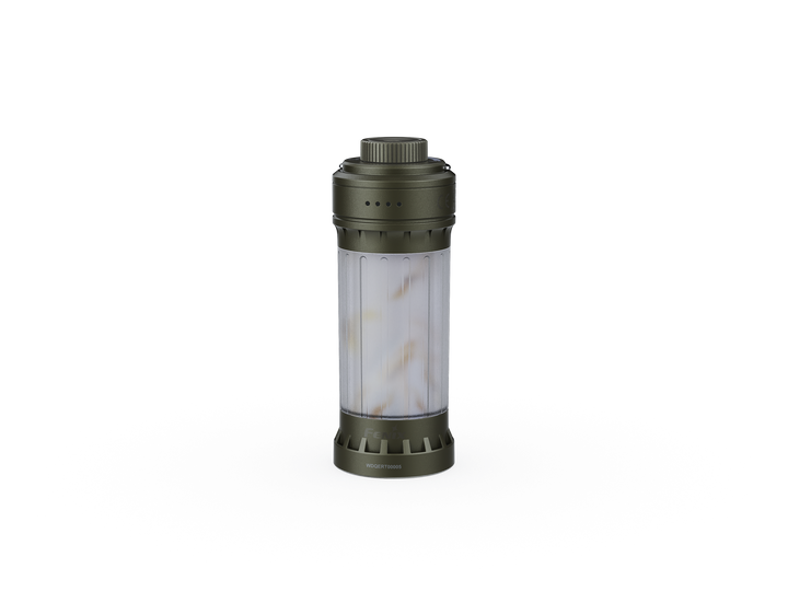 Fenix CL22R camping lantern in green as viewed from the front