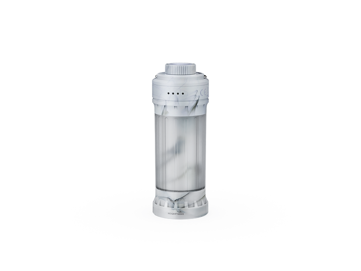 Fenix CL22R camping lantern in white as viewed from the front