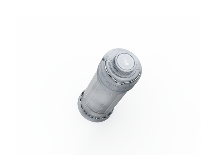 Fenix CL22R camping lantern in white as viewed from the top