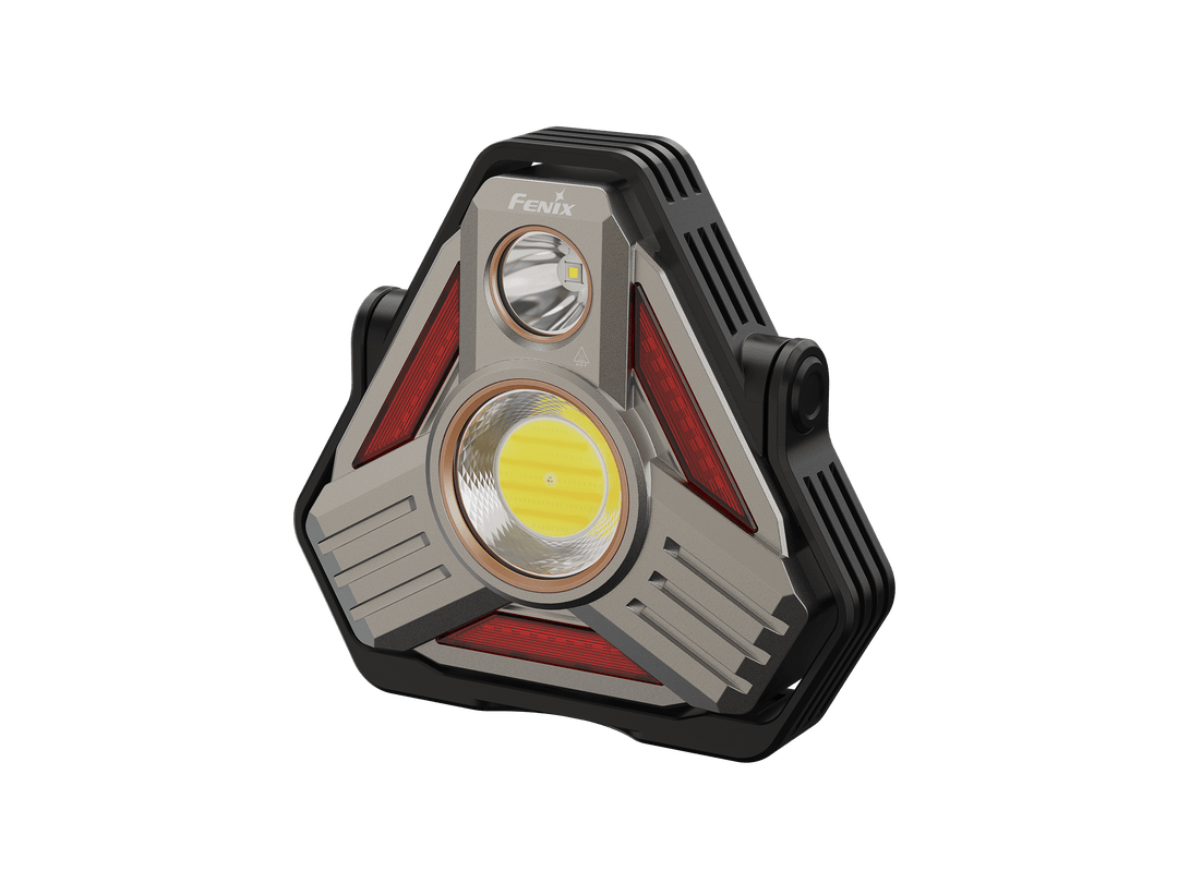 Fenix CP50R Road Hazard Camping Lantern with multiple lights on a black background