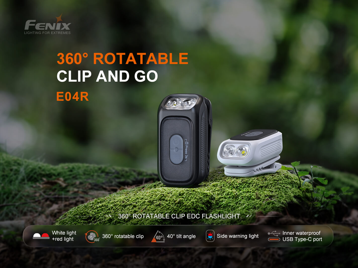 Fenix E04R Rotating Clip-On Light – Fenix Store