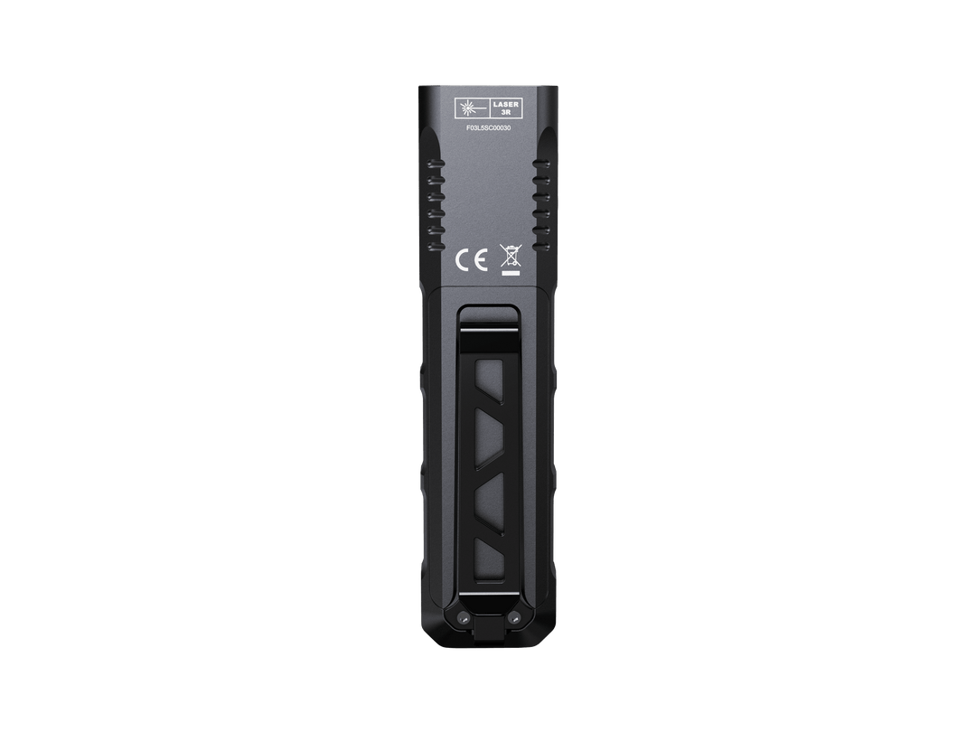 Fenix E08R UE EDC Flashlight viewed from below