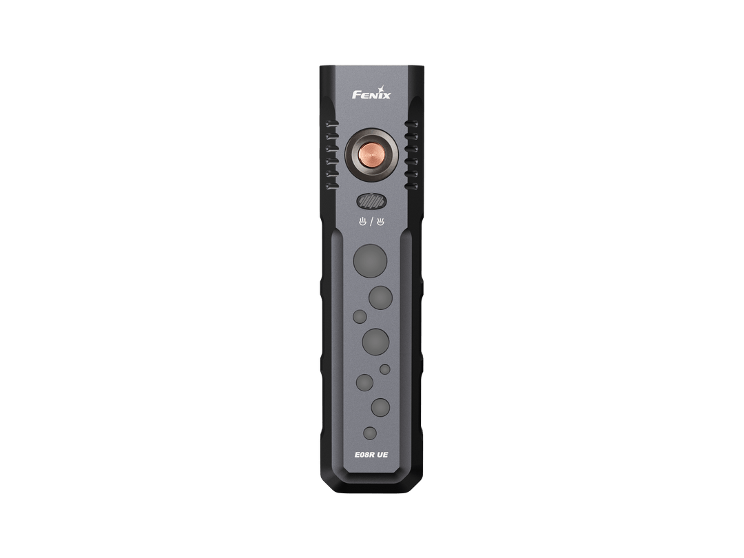 Fenix E08R UE EDC Flashlight viewed from above