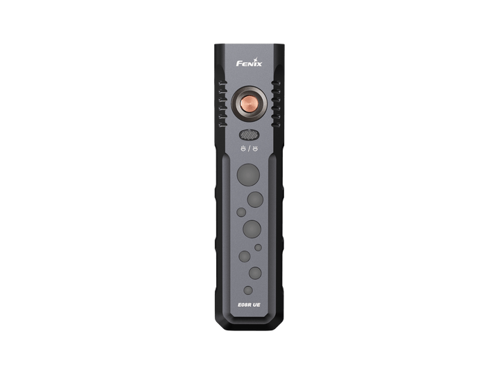 Fenix E08R UE EDC Flashlight viewed from above