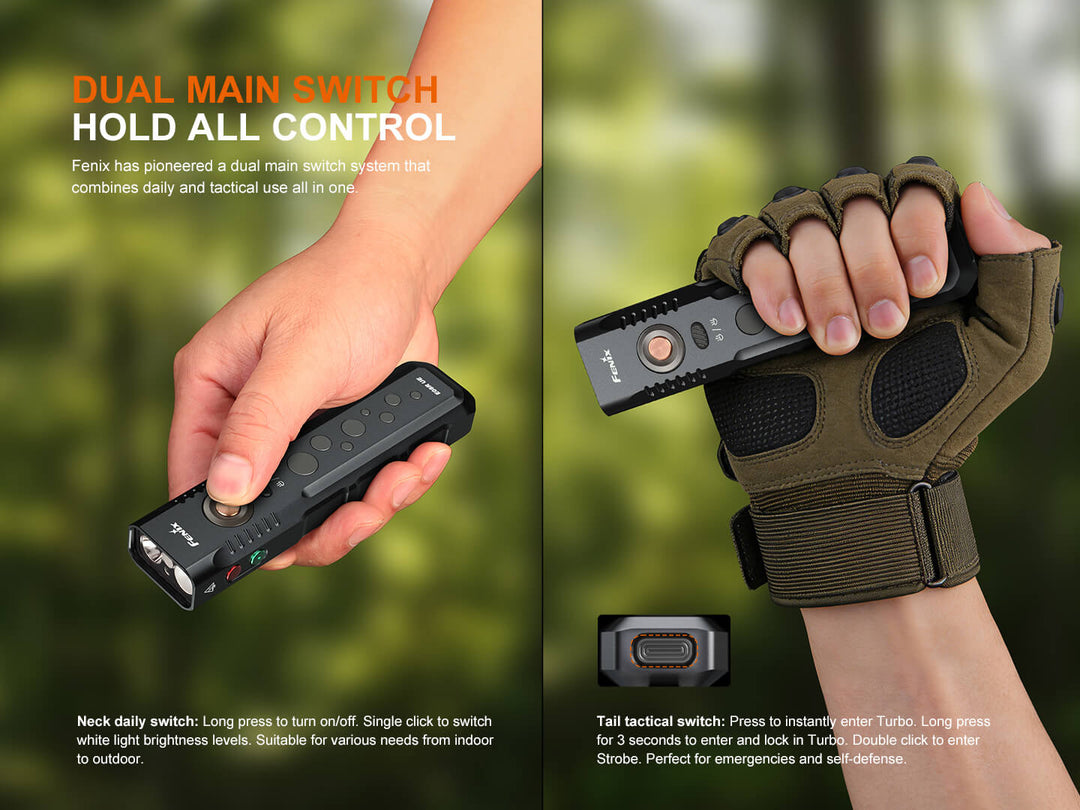 fenix e series flashlight E-CP + Power Bank w/ FREE Ultimate Mount Dont underestimate the compact Fenix E06R flashlight Fenix E08R UE Flat Flashlight