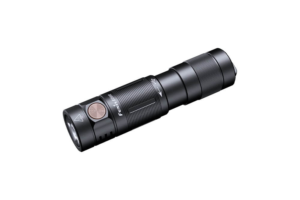 Fenix E09R rechargeable flashlight in black