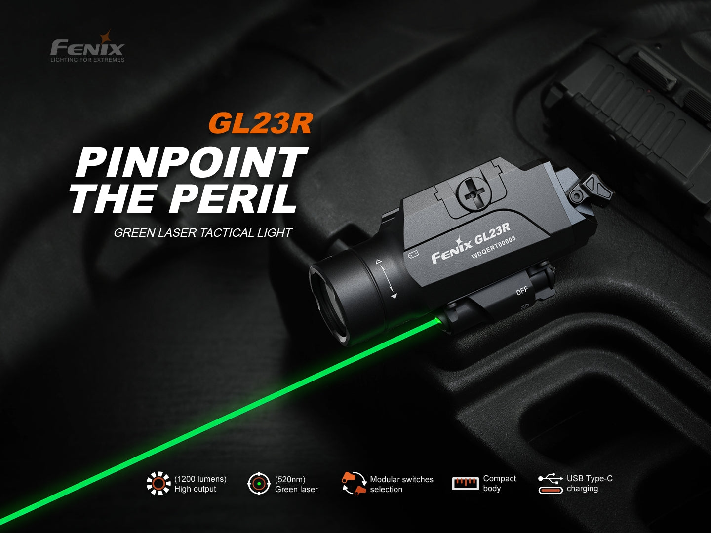 Fenix GL23R Green Laser Tactical Light – Fenix Store