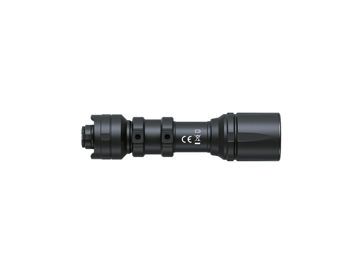 Black Fenix GL30R Mounted Tactical Flashlight on a white background