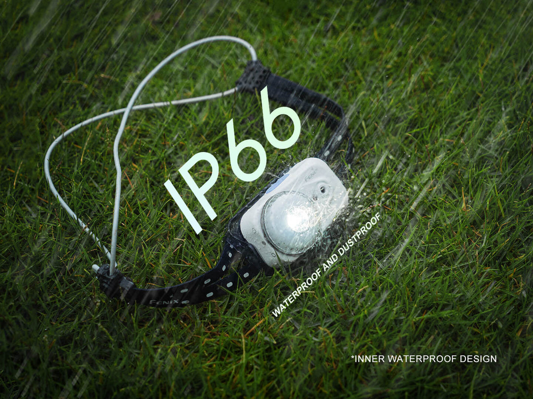 Fenix HL17R Multicolor Headlamp in the rain