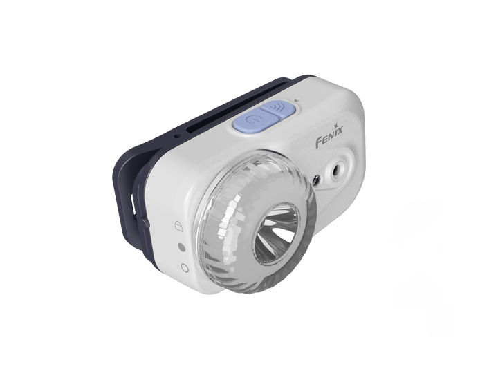 Fenix HL17R Multicolor Headlamp in white as viewed from the top right