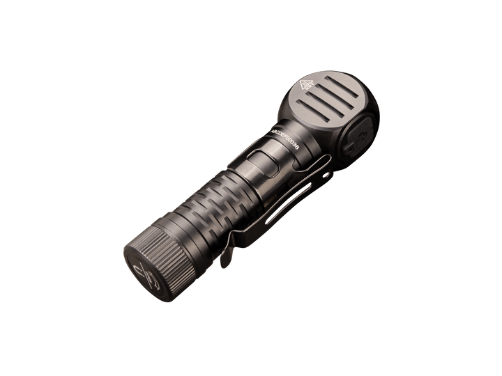 Black Fenix HM61R V3 Headlamp on a black background