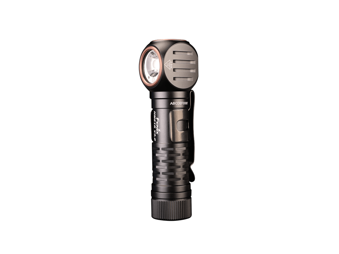 Fenix HM61R V3 Headlamp removed from the headlamp on a black background