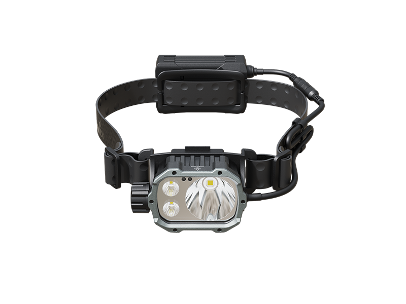 Fenix HP35R SAR search and rescue headlamp as viewed from the front