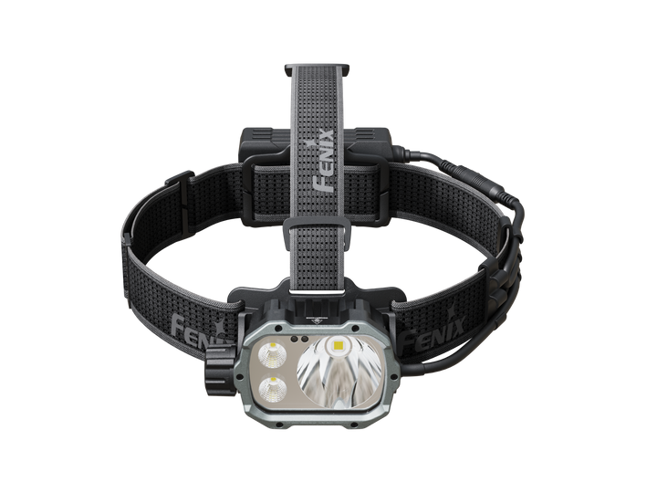 Fenix HP35R search and rescue headlamp as viewed from the front
