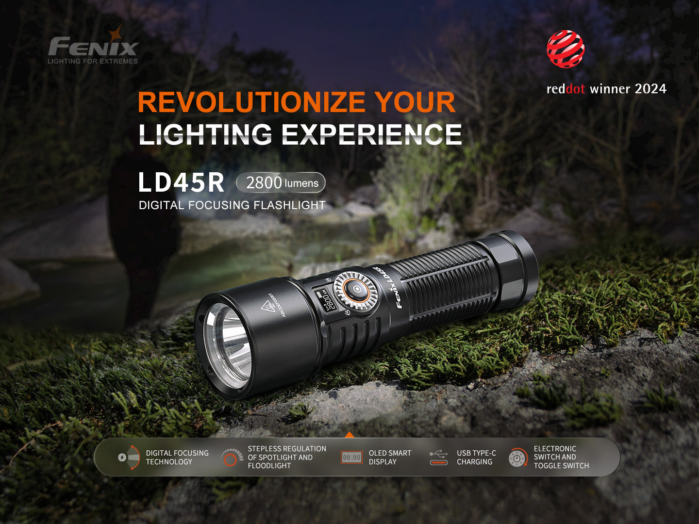 Fenix LD45R Digital Focus Rechargeable LED Flashlight – Fenix Store