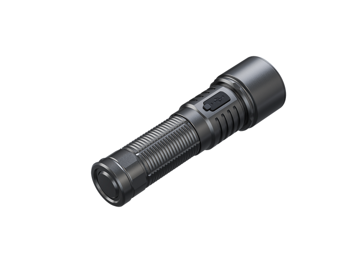 Fenix LD45R Digital Focus Flashlight viewed from the back