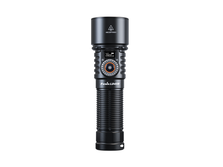 Fenix LD45R Digital Focus Flashlight viewed from above